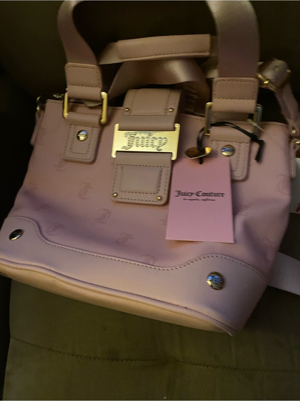 Juicy Couture Blush Pink Satchel with Gold Hardware